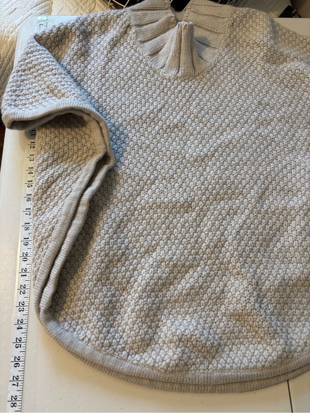 ELK Sweater Poncho Size Small Medium Wool Chunky Layered Minimalist Lagom Scandi - Picture 8 of 10